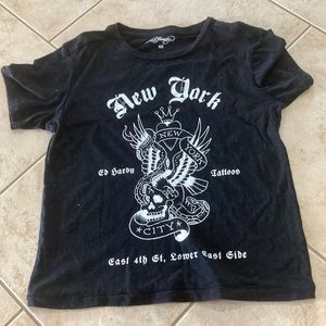 Black Ed Hardy t shirt. Size x small